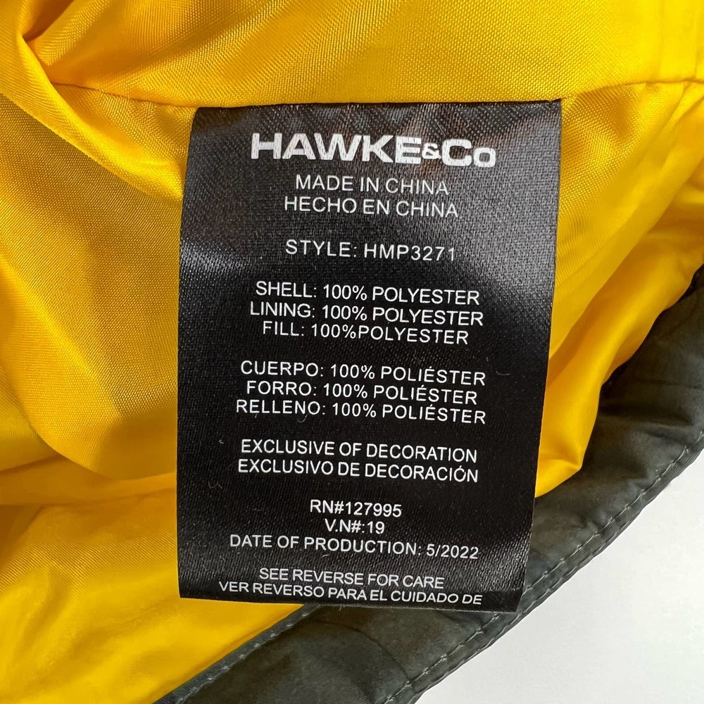 Hawke & Co Puffer Jacket Woodland Camo Insulated Water Resistant Size Small NWT - Picture 2 of 5